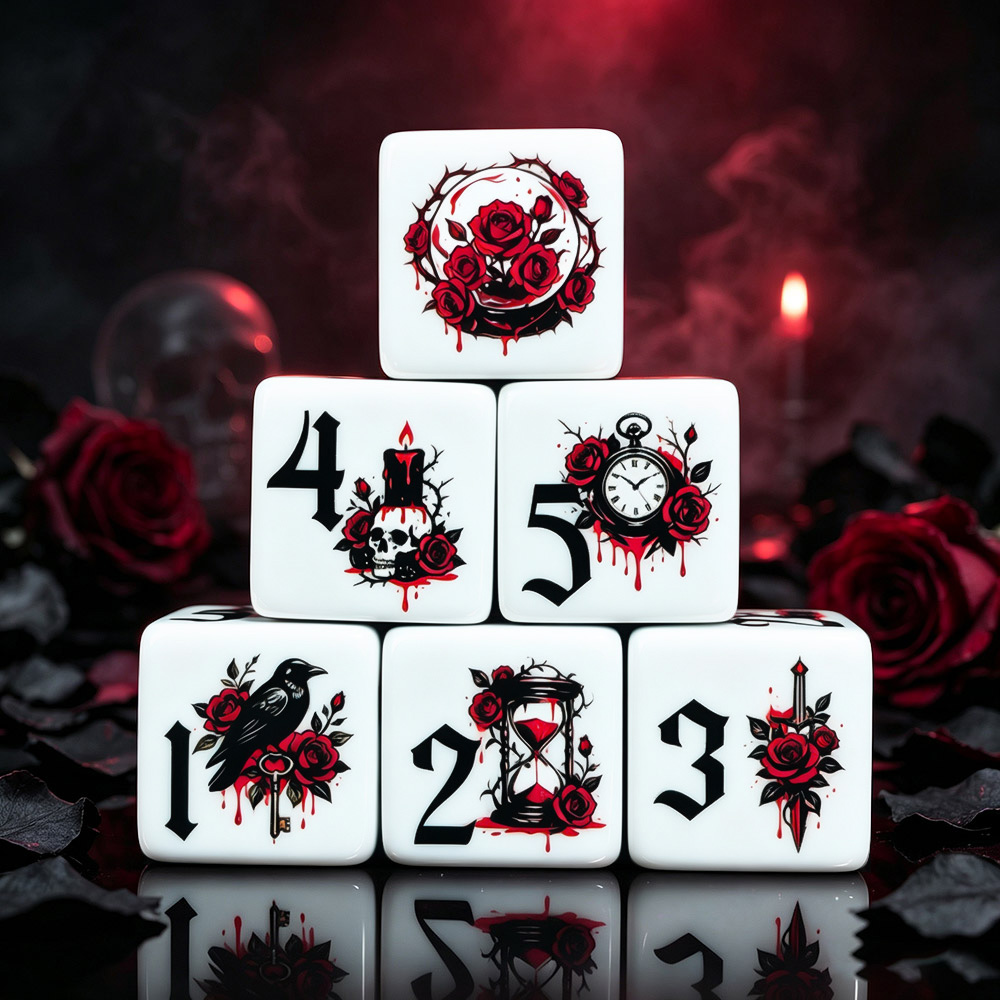 Board Game Arena - 12 szt. Gotyckie Róże 16MM Drukowane