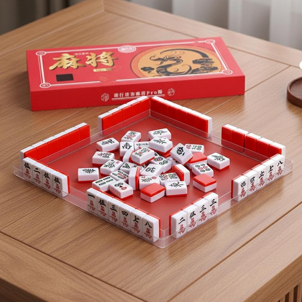 Board Game Mahjong - Przenośny Mini Zestaw Mahjong Podróżny Zestaw