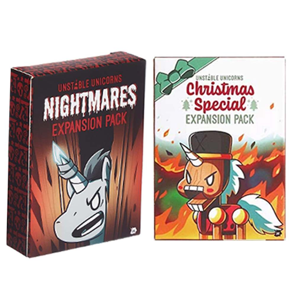 Board Game Exploding Kittens - Nowe jednorożce świąteczne specjalne koszmary rozszerzające