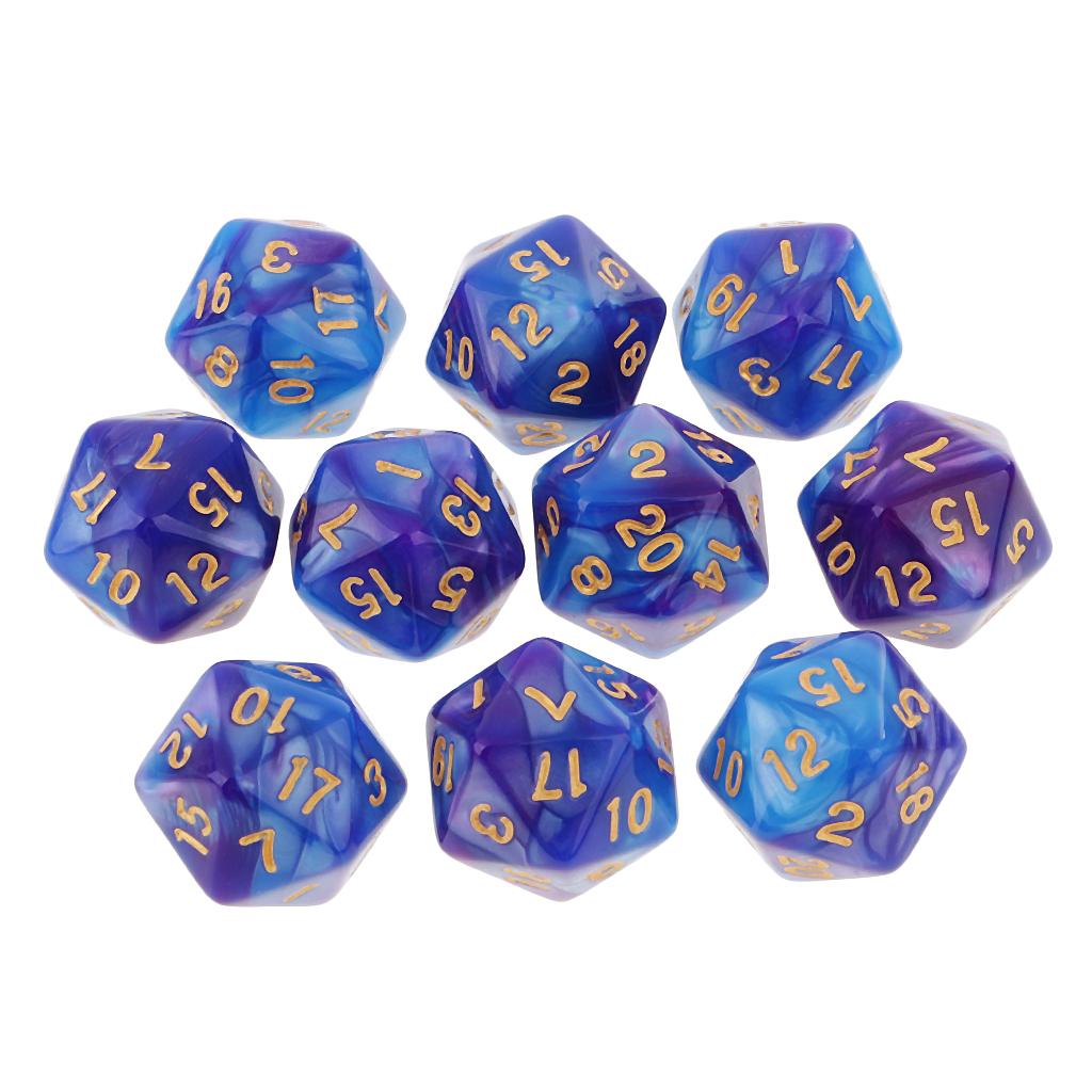 Board Game Arena - 10 sztuk wielościenne 20-stronne kostki D20