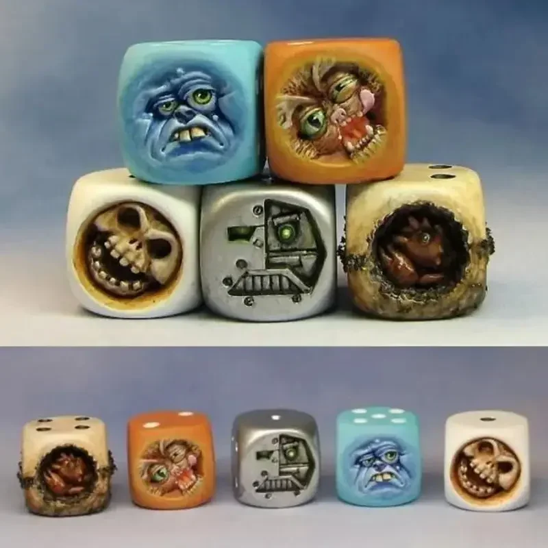 Board Game Monster - Zestaw kostek z żywicy Monster Face