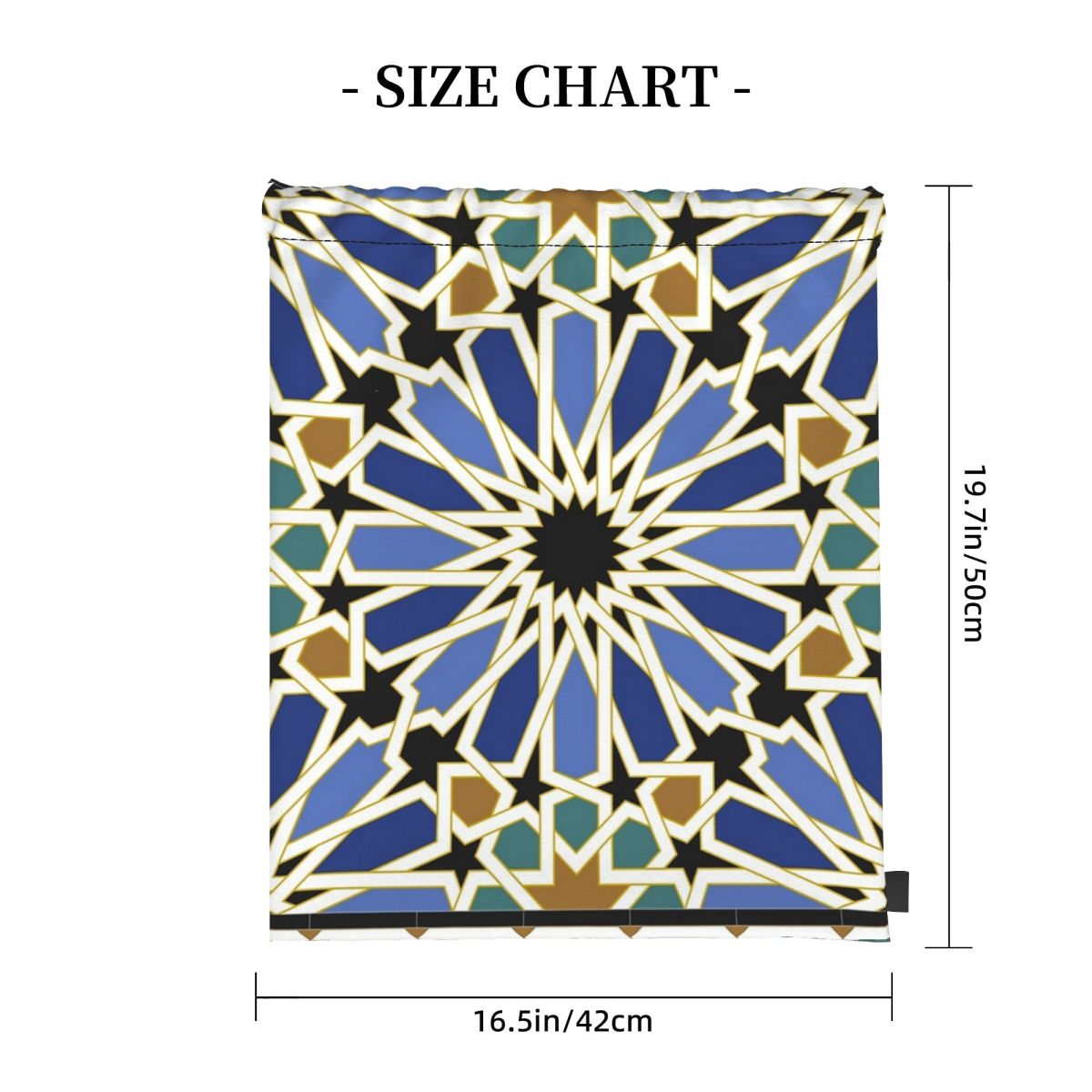 Plecak z motywem arabskich pły – Tile Bag Drawstring recenzja i cena