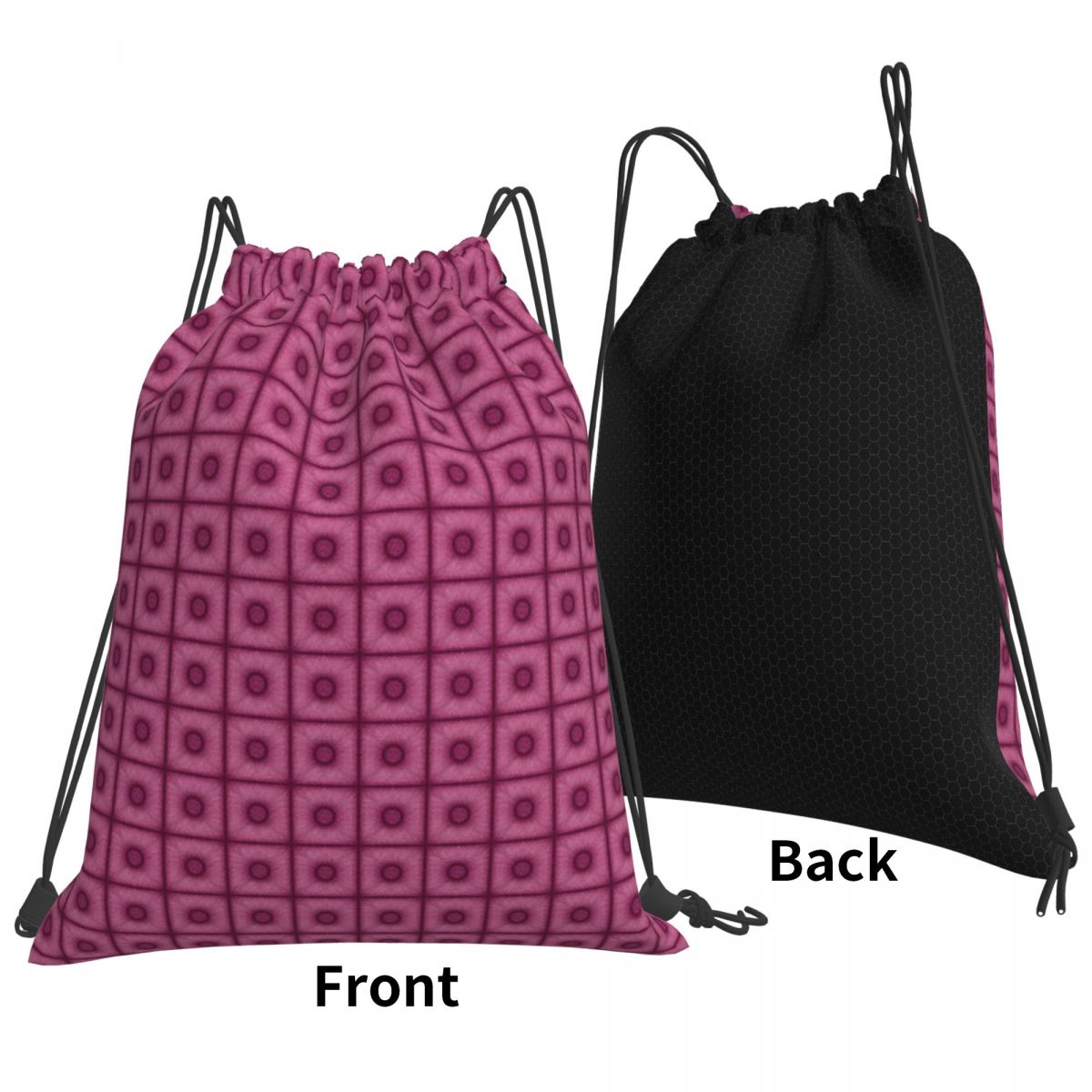 Plecak w kolorze wiśniowym Poo – Tile Bag Drawstring recenzja i cena