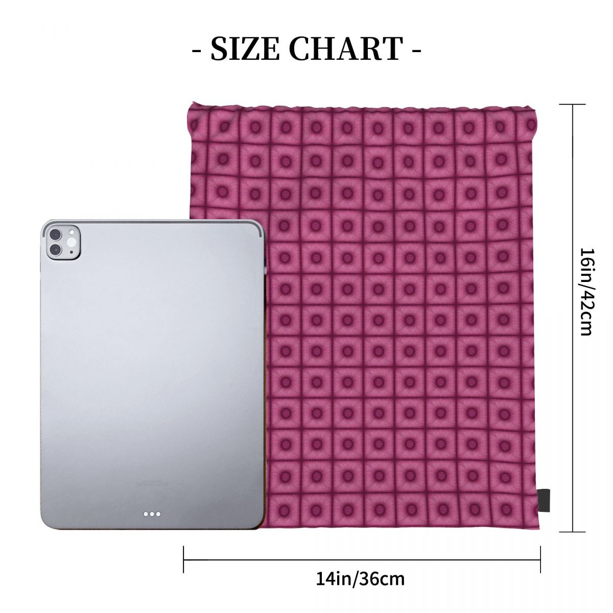 Plecak w kolorze wiśniowym Poo – Tile Bag Drawstring recenzja i cena