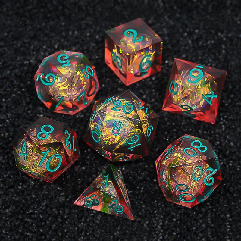 7PCS/Set Resin Dices Multi-sha – Board Game Roleplay recenzja i cena