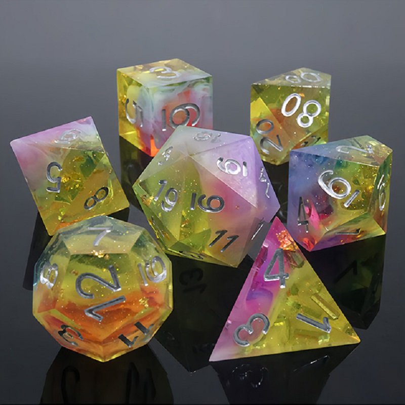 7PCS/Set Resin Dices Multi-sha – Board Game Roleplay recenzja i cena