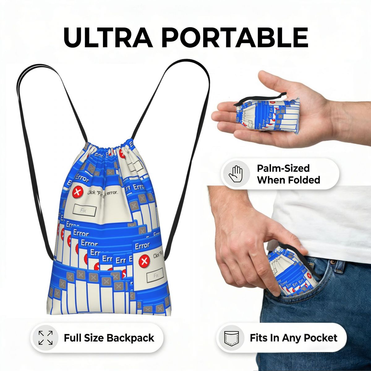 Błędny plecak ze sznurkiem w k – Tile Bag Drawstring recenzja i cena