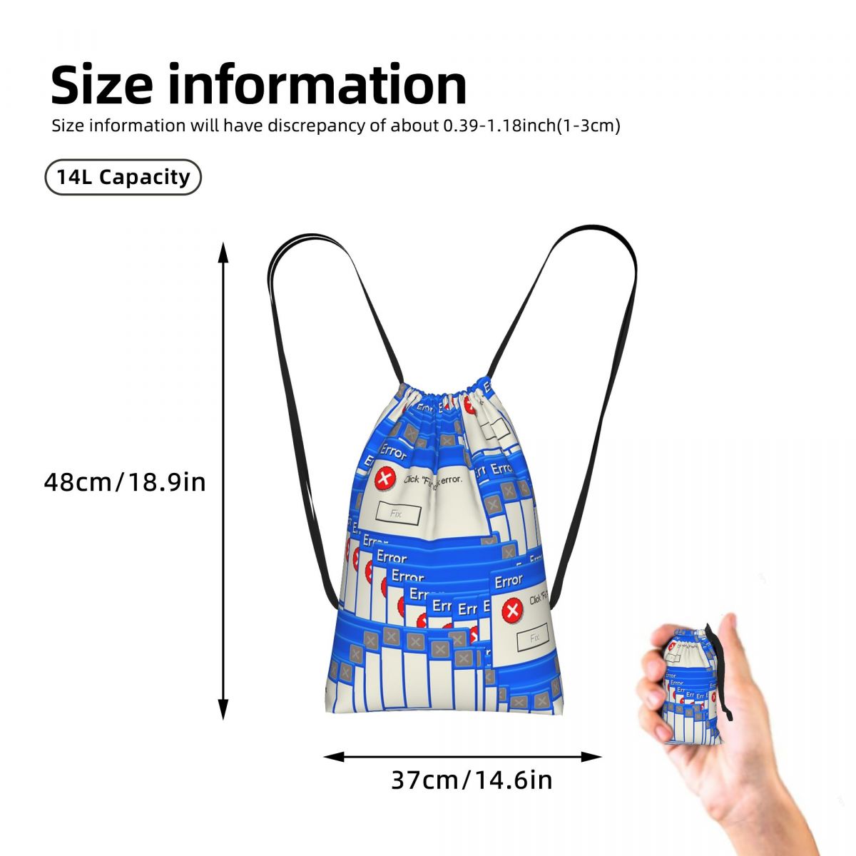 Błędny plecak ze sznurkiem w k – Tile Bag Drawstring recenzja i cena