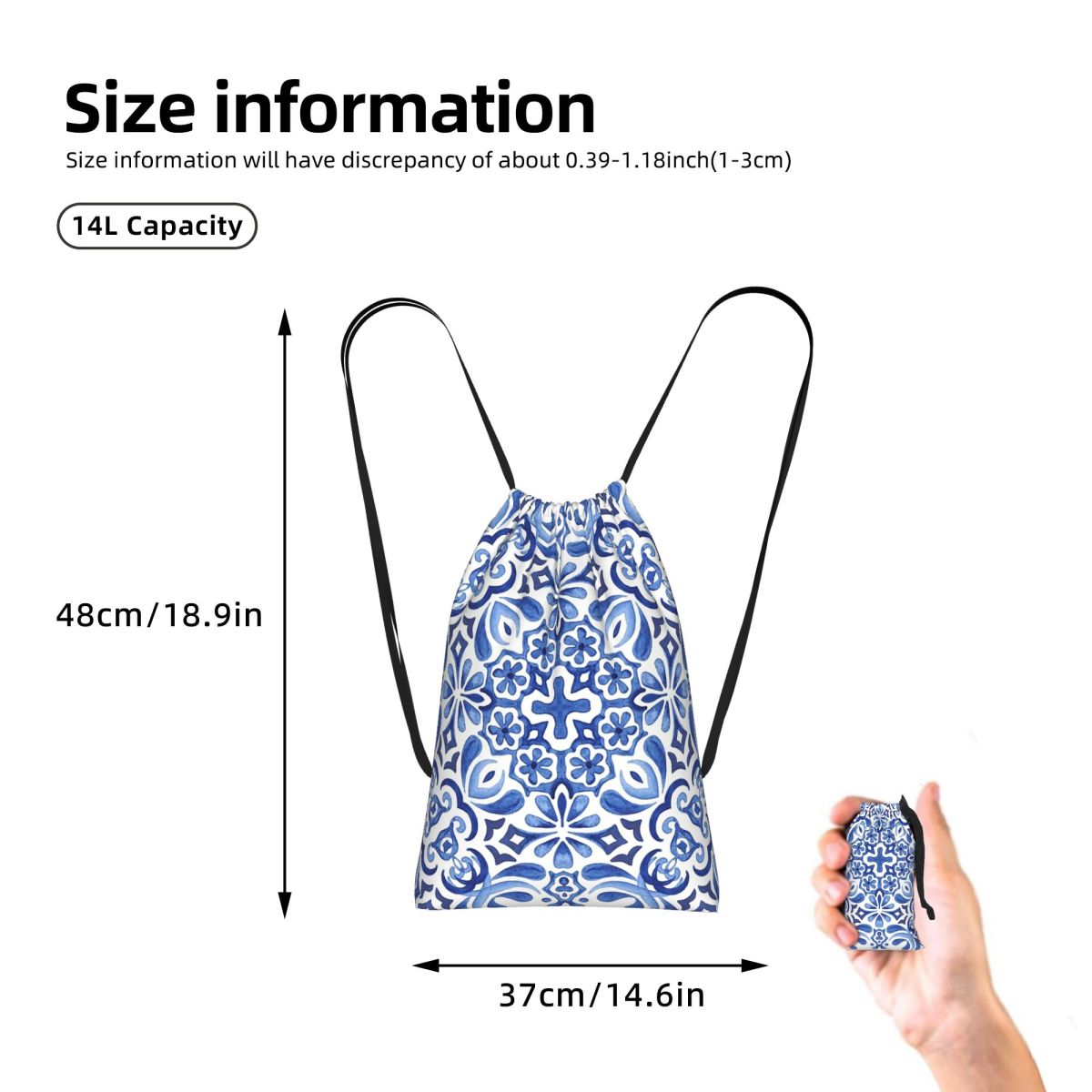 Plecak ze sznurkiem Azulejos z – Tile Bag Drawstring recenzja i cena