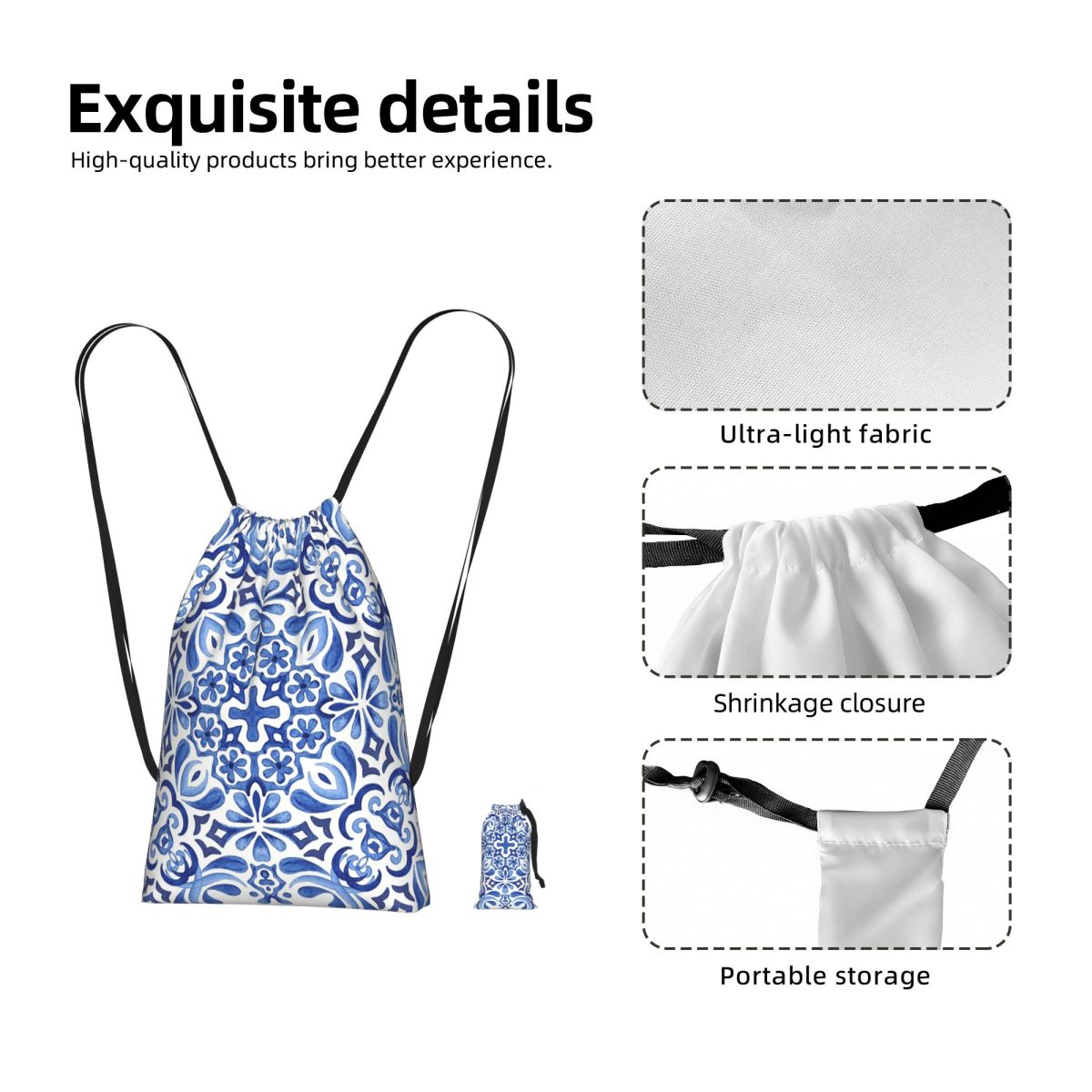 Plecak ze sznurkiem Azulejos z – Tile Bag Drawstring recenzja i cena
