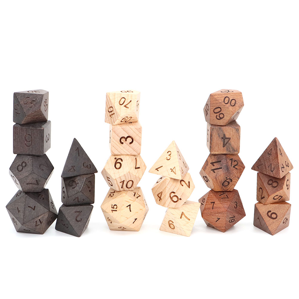 7 sztuk/zestaw Drewniane Kostk – Board Game Roleplay recenzja i cena